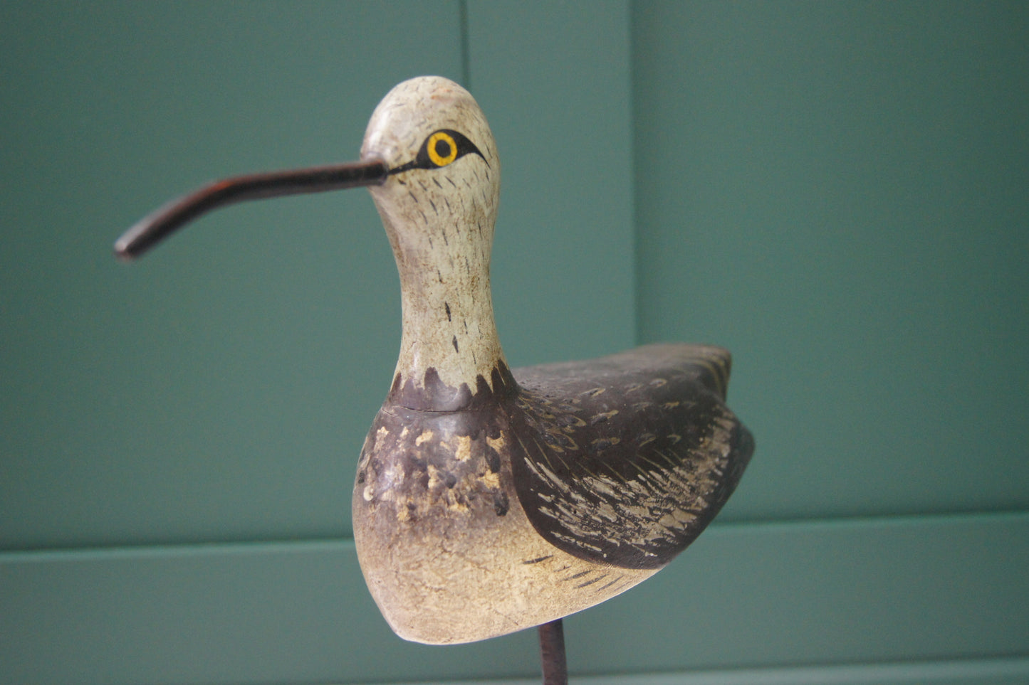 Hand-carved Wooden Shorebird Decoy