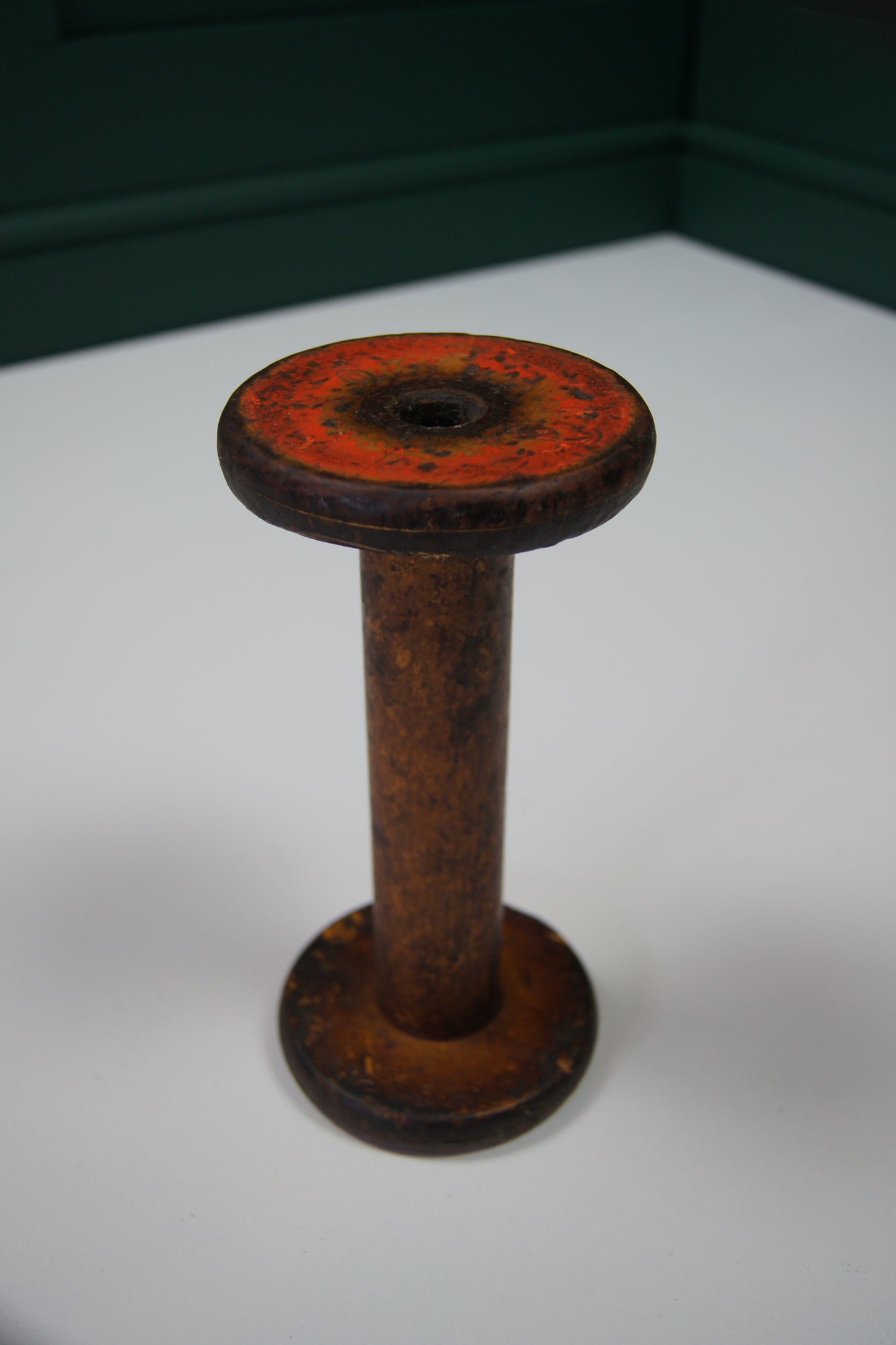 Large Vintage Colourful Wooden Bobbins