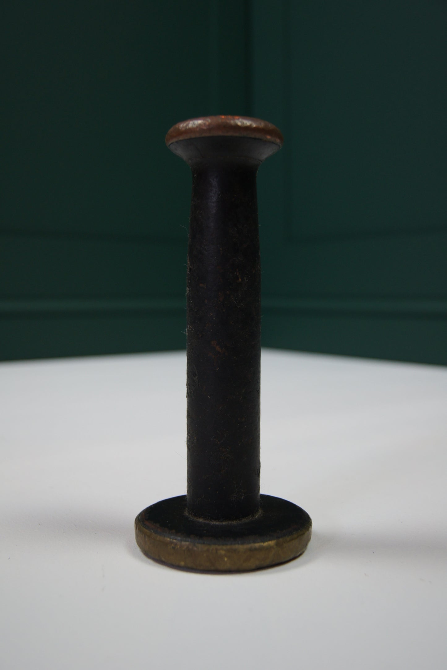 Vintage Wooden Bobbin Reels (Copper/Brass Detail) - Medium