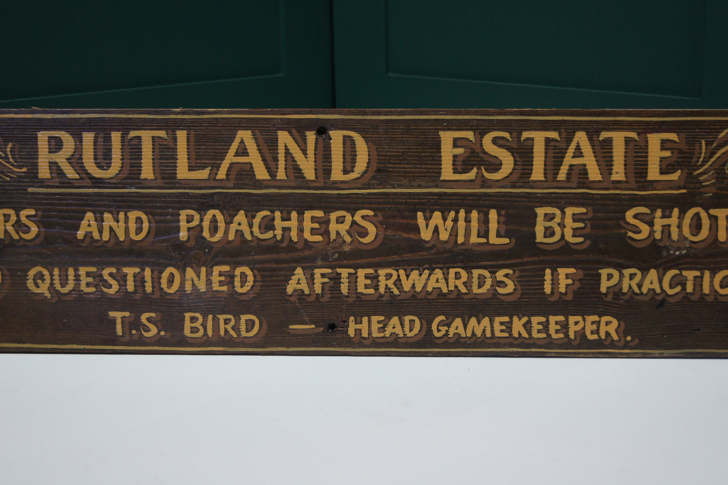 Rutland Estate Wooden Sign