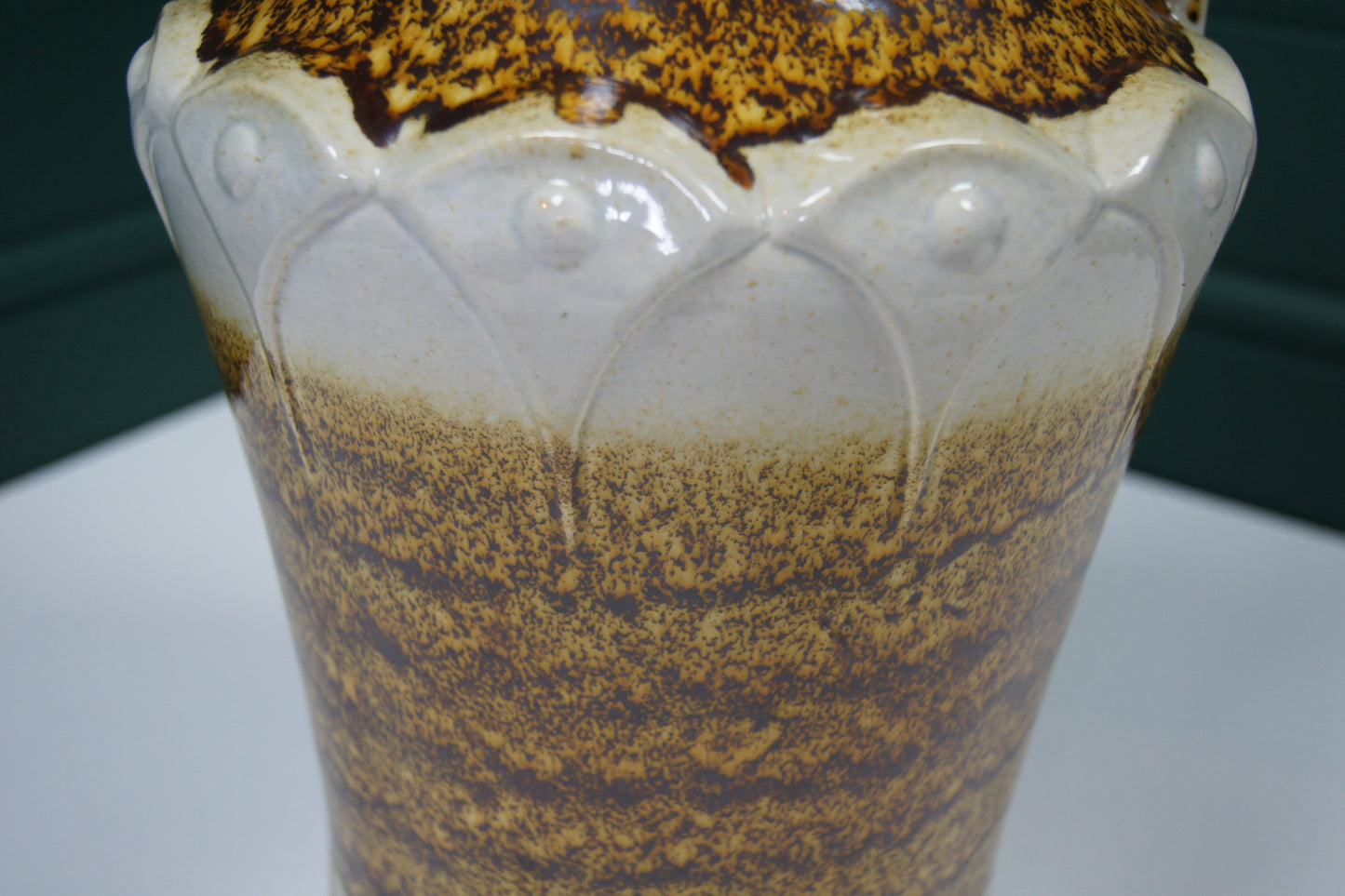 Large Brown & Yellow West German Vase '1816-45'