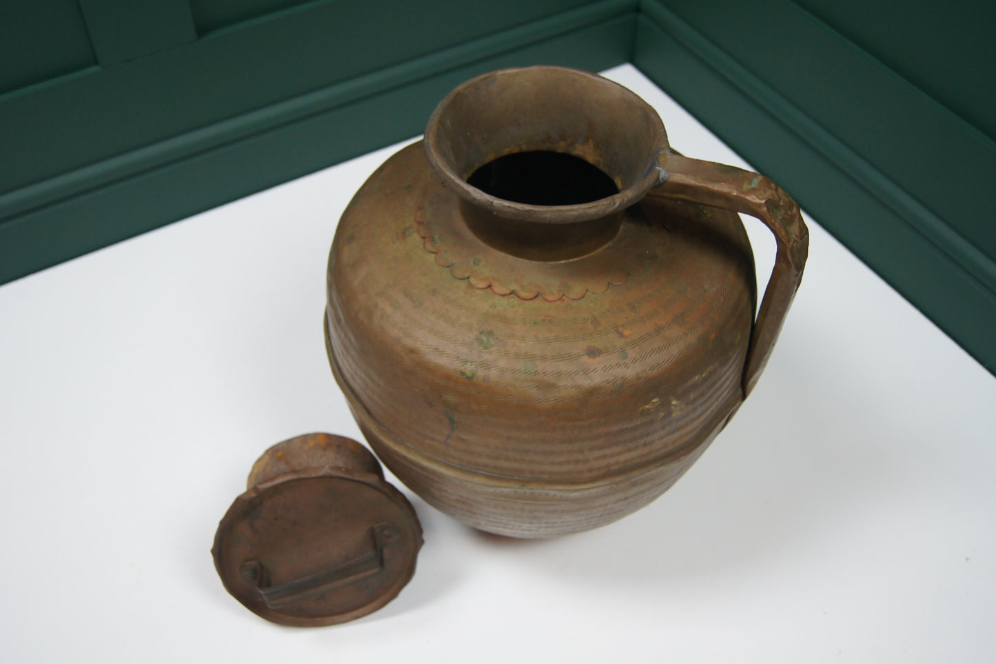 Large French Antique Brass Milk Jug