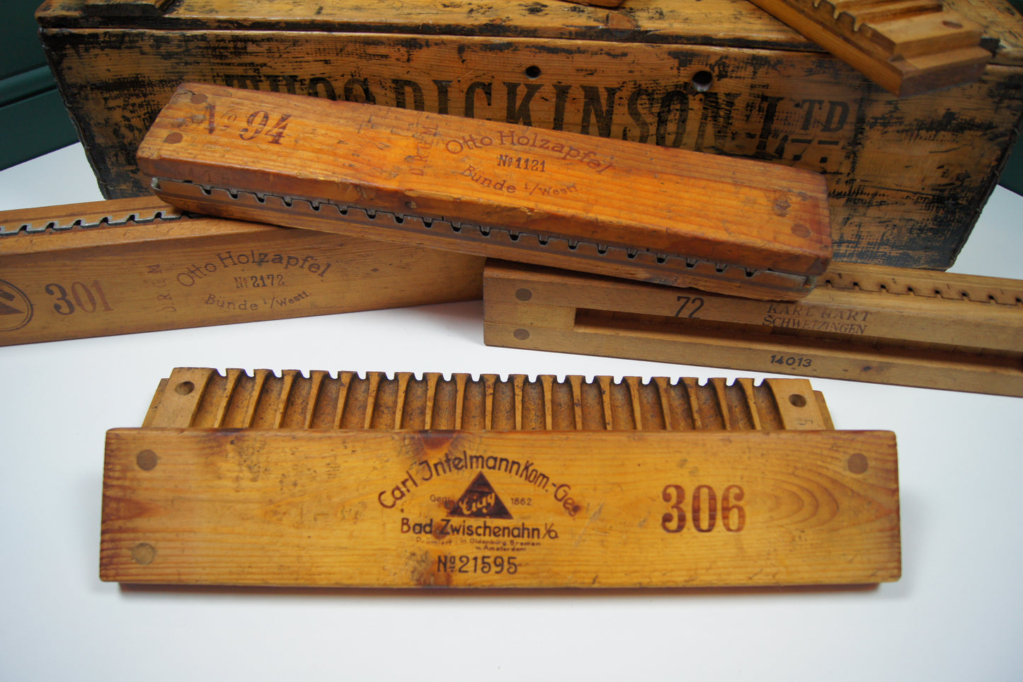 Vintage German Wooden Cigar Press Molds