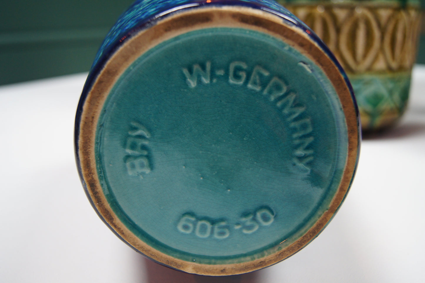 Medium Blue West German Vase '606-30'