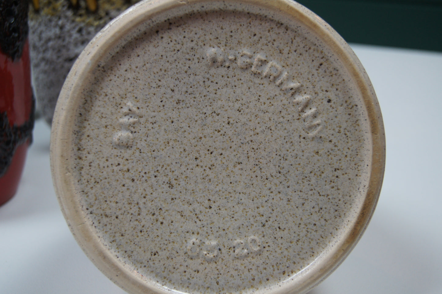 Small Brown & Cream 'Fat Lava' West German Vase '83-20'