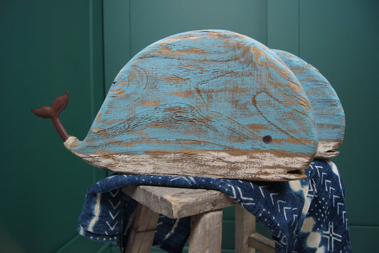 Hand Carved Wooden Whale