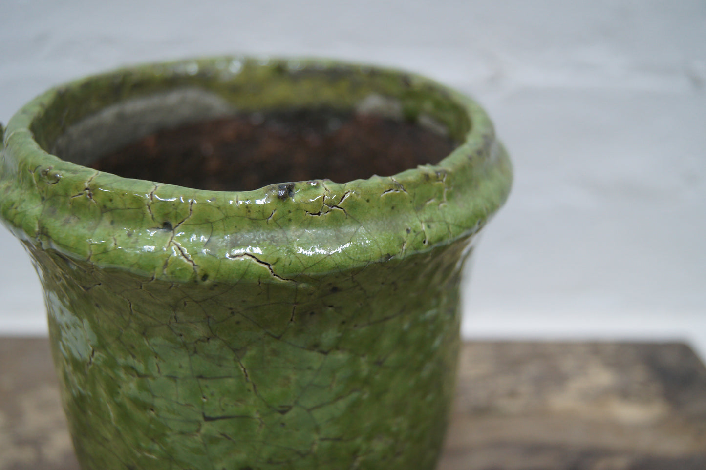 Rustic Crackle Glazed Pots