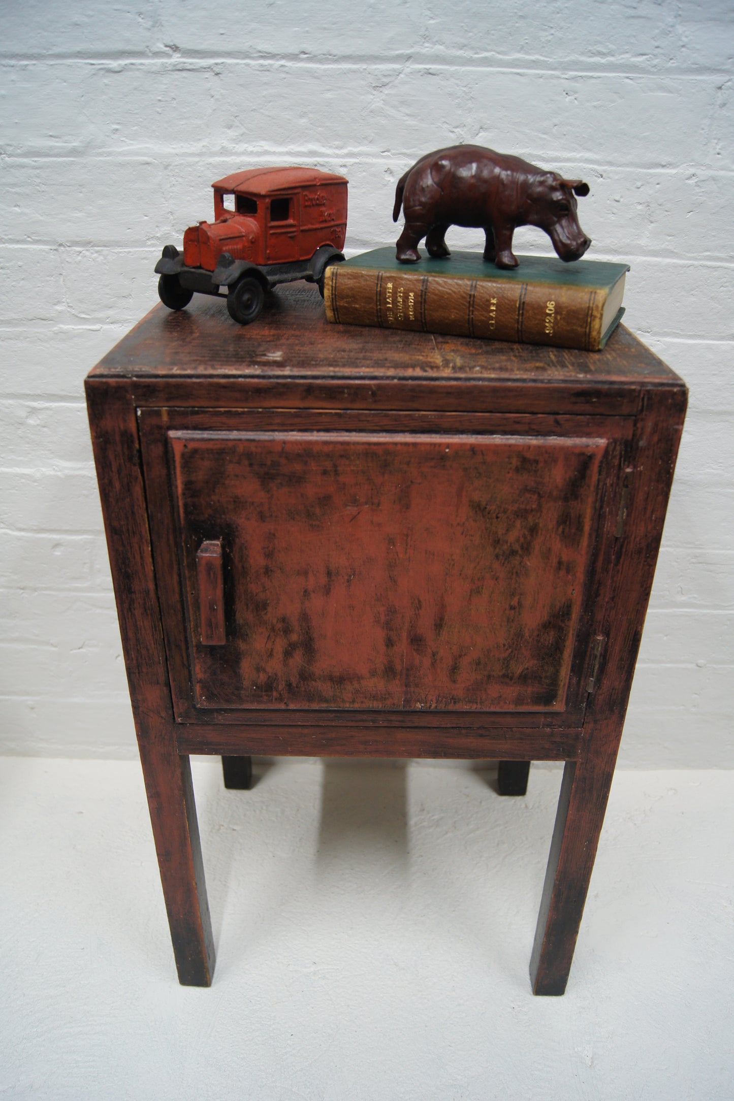 Rustic Wooden Destressed Bedside Cabinet