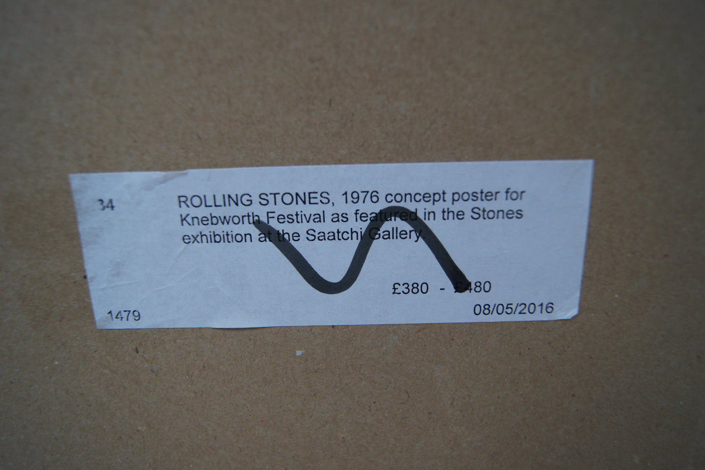 Framed 1970s Knebworth Advertising Poster (Rolling Stones Headline)
