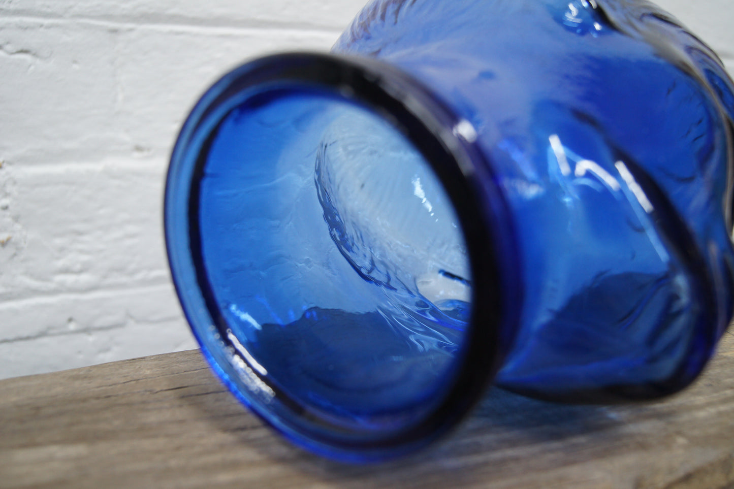 Vintage Blue Glass Head