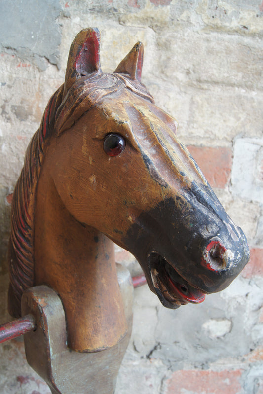 19th Century Antique French Wooden Hobby Horse