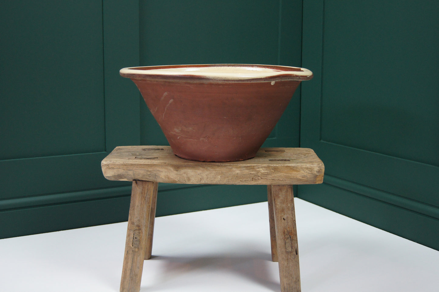 Antique Redware Dairy Bowl