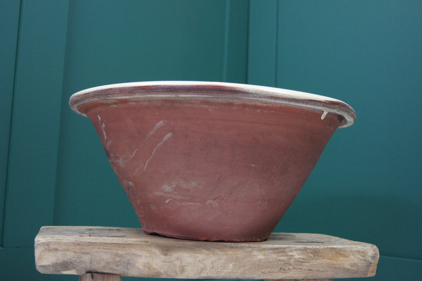 Antique Redware Dairy Bowl