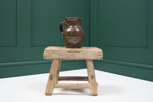 Handmade Jug with Brown and Black Glaze