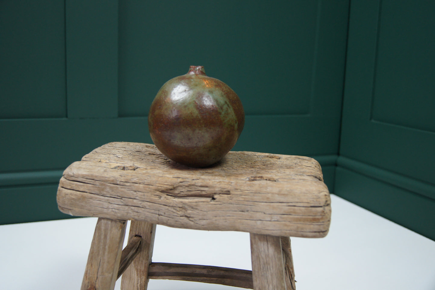 Small Round Pottery Glazed Vase