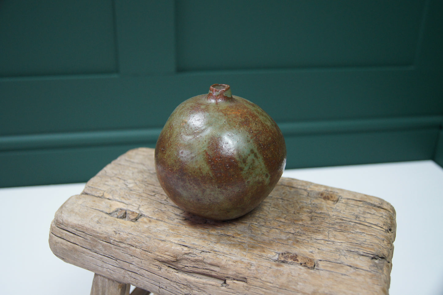 Small Round Pottery Glazed Vase
