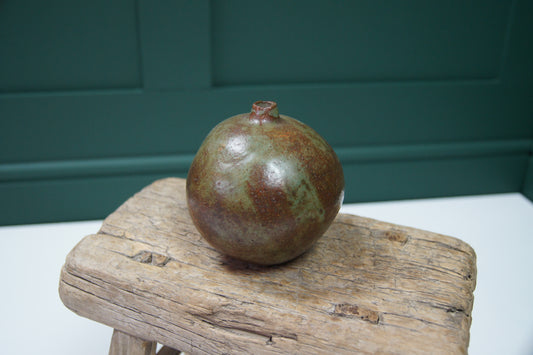 Small Round Pottery Glazed Vase