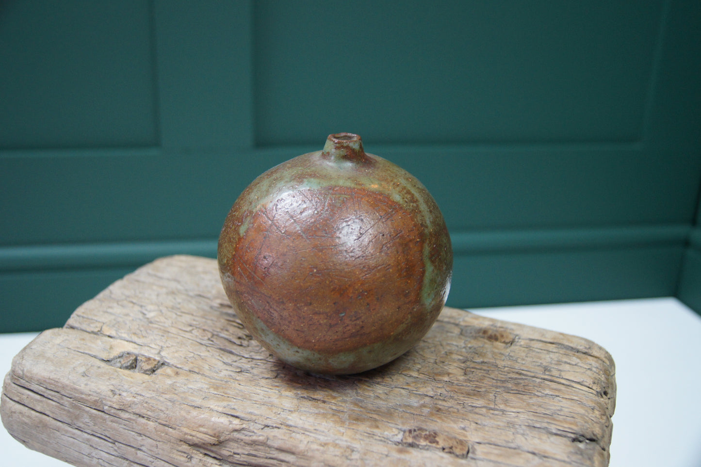 Small Round Pottery Glazed Vase