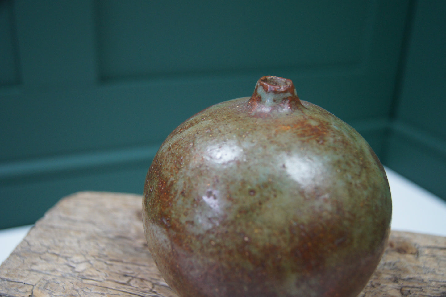 Small Round Pottery Glazed Vase