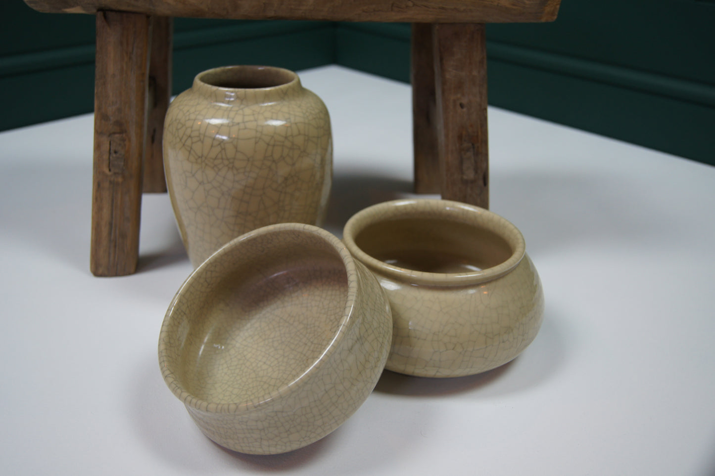 Crackle Glazed Pottery - Vase