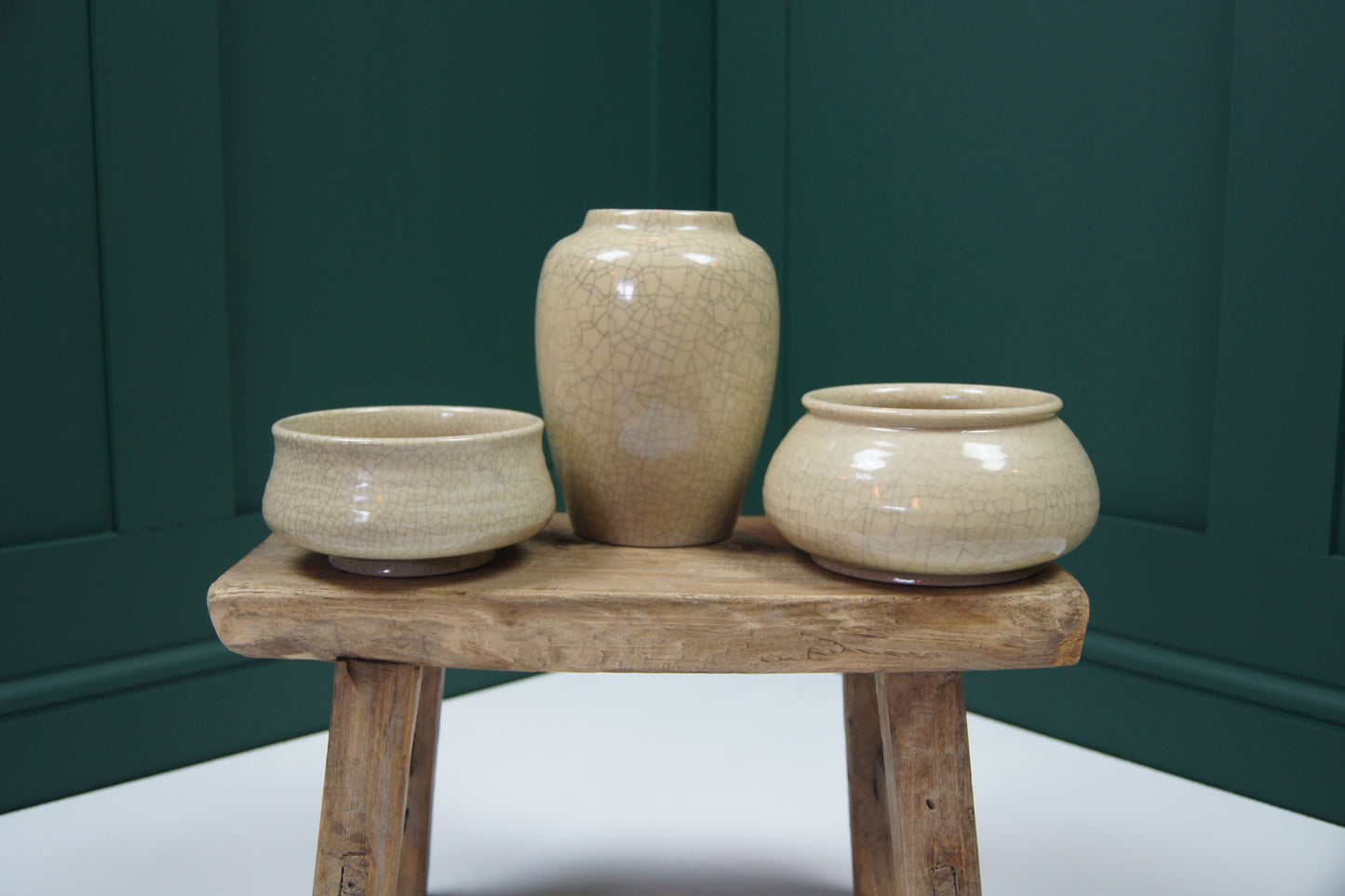 Crackle Glazed Pottery - Small Bowl