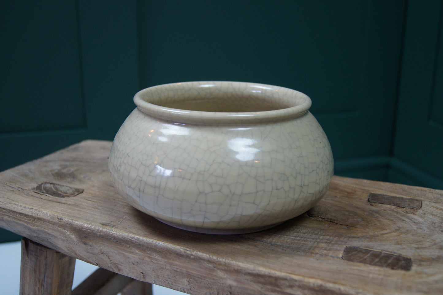 Crackle Glazed Pottery - Medium Bowl