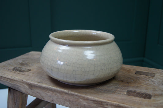 Crackle Glazed Pottery - Medium Bowl