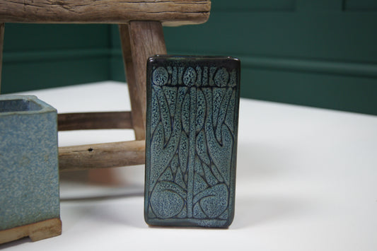 Celtic Newlyn Blue Studio Pottery Vase