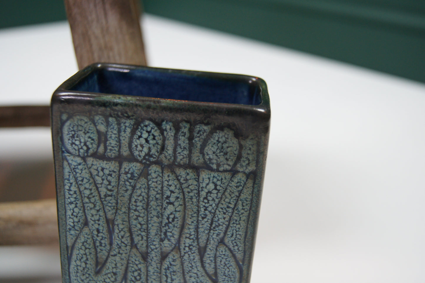 Celtic Newlyn Blue Studio Pottery Vase