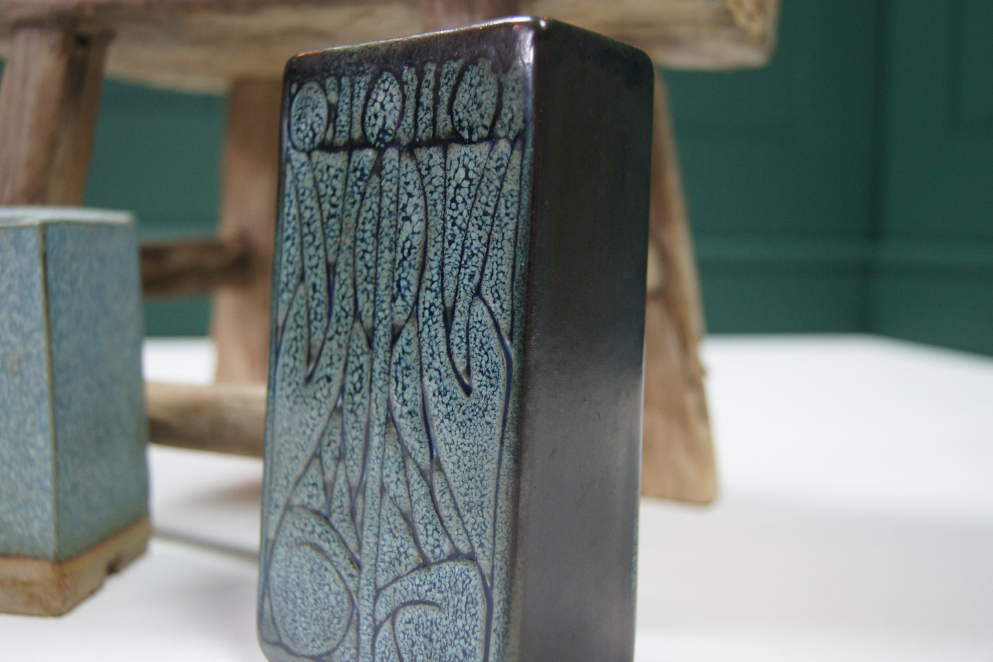 Celtic Newlyn Blue Studio Pottery Vase