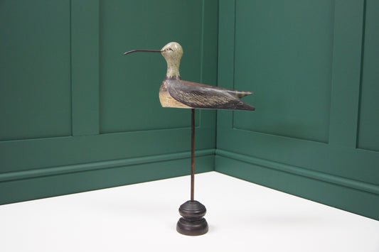 Hand-carved Wooden Shorebird Decoy