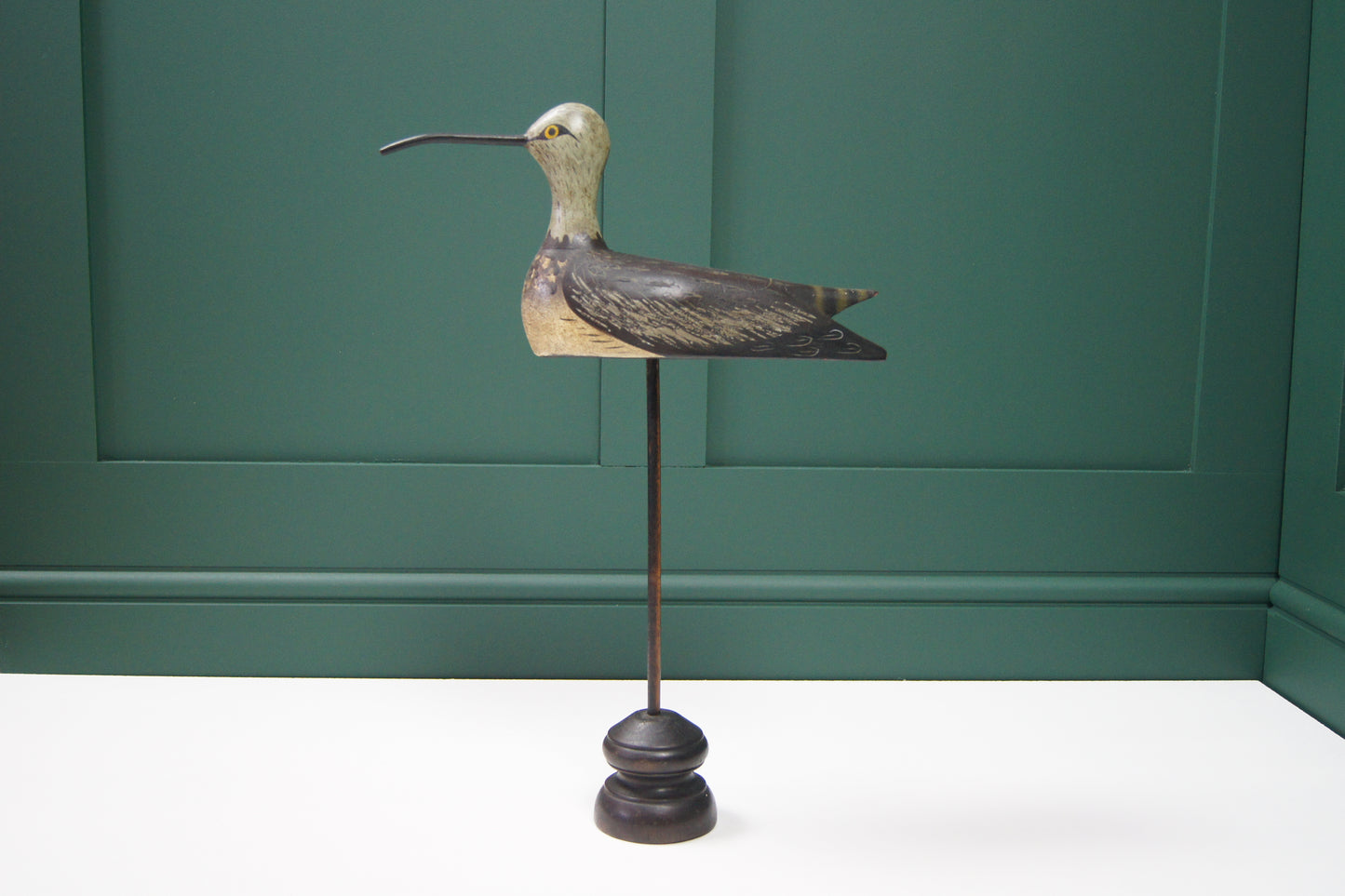 Hand-carved Wooden Shorebird Decoy