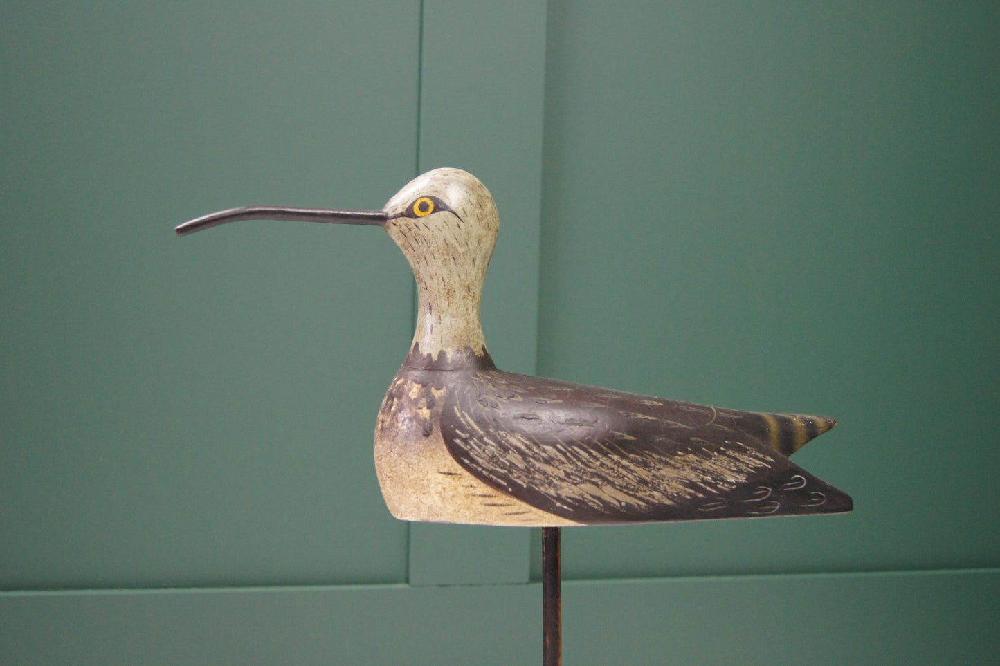 Hand-carved Wooden Shorebird Decoy