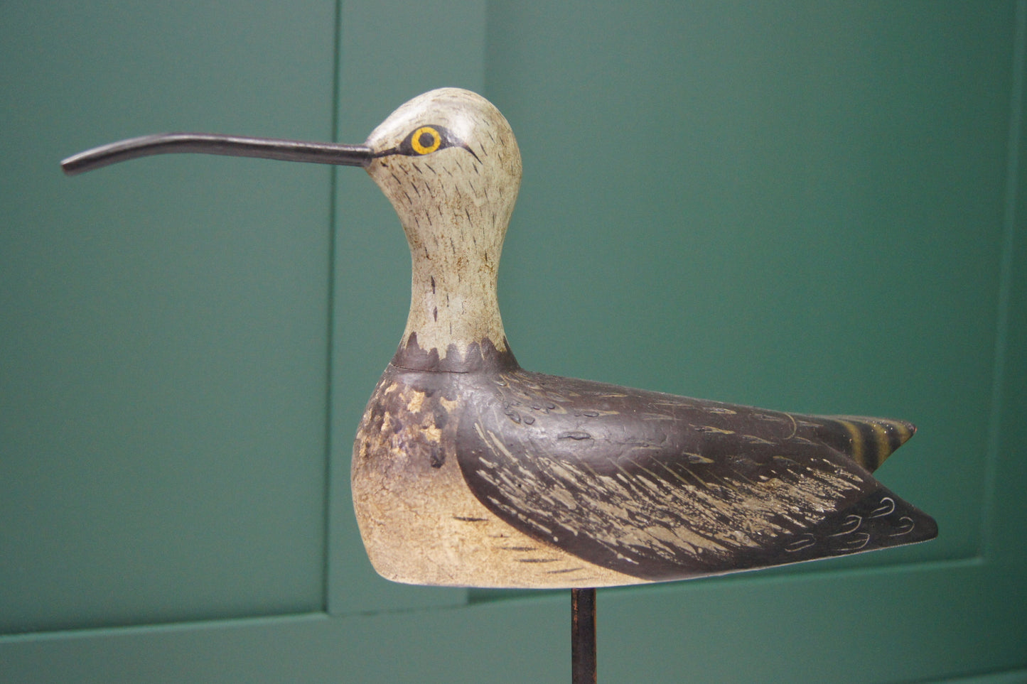 Hand-carved Wooden Shorebird Decoy