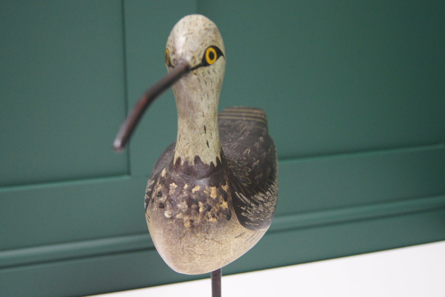 Hand-carved Wooden Shorebird Decoy