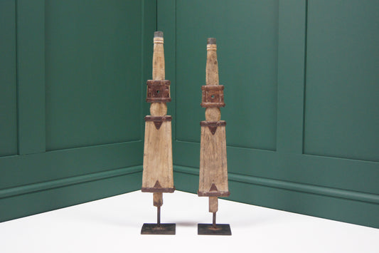 A Pair of Decorative Wooden Sculptures