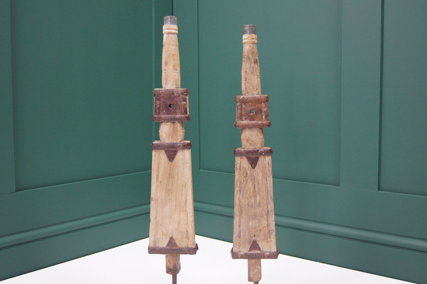 A Pair of Decorative Wooden Sculptures