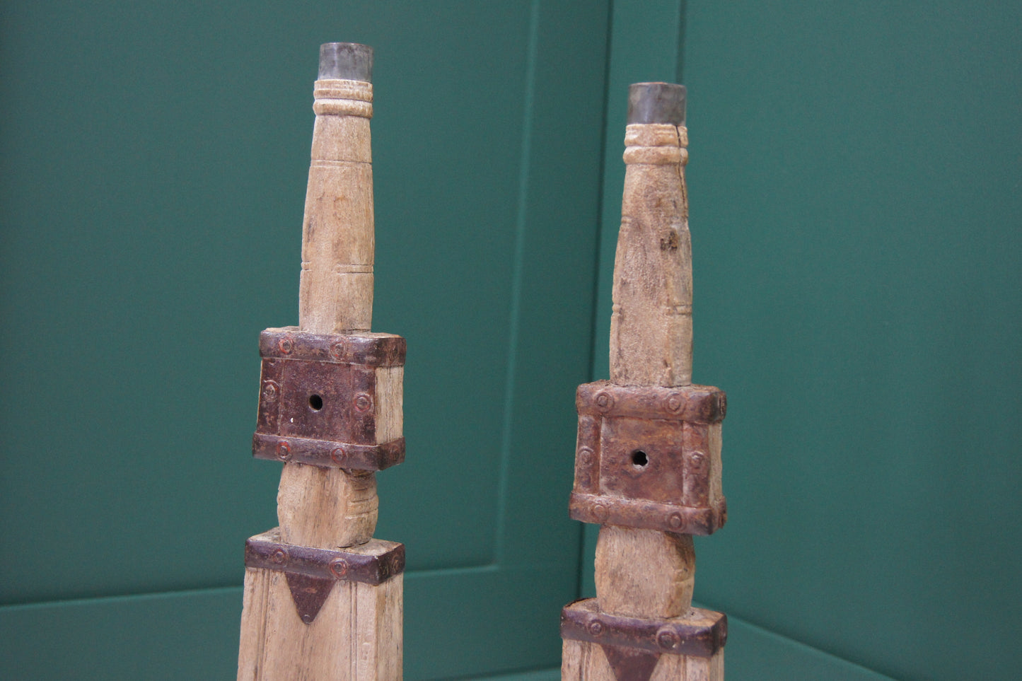 A Pair of Decorative Wooden Sculptures