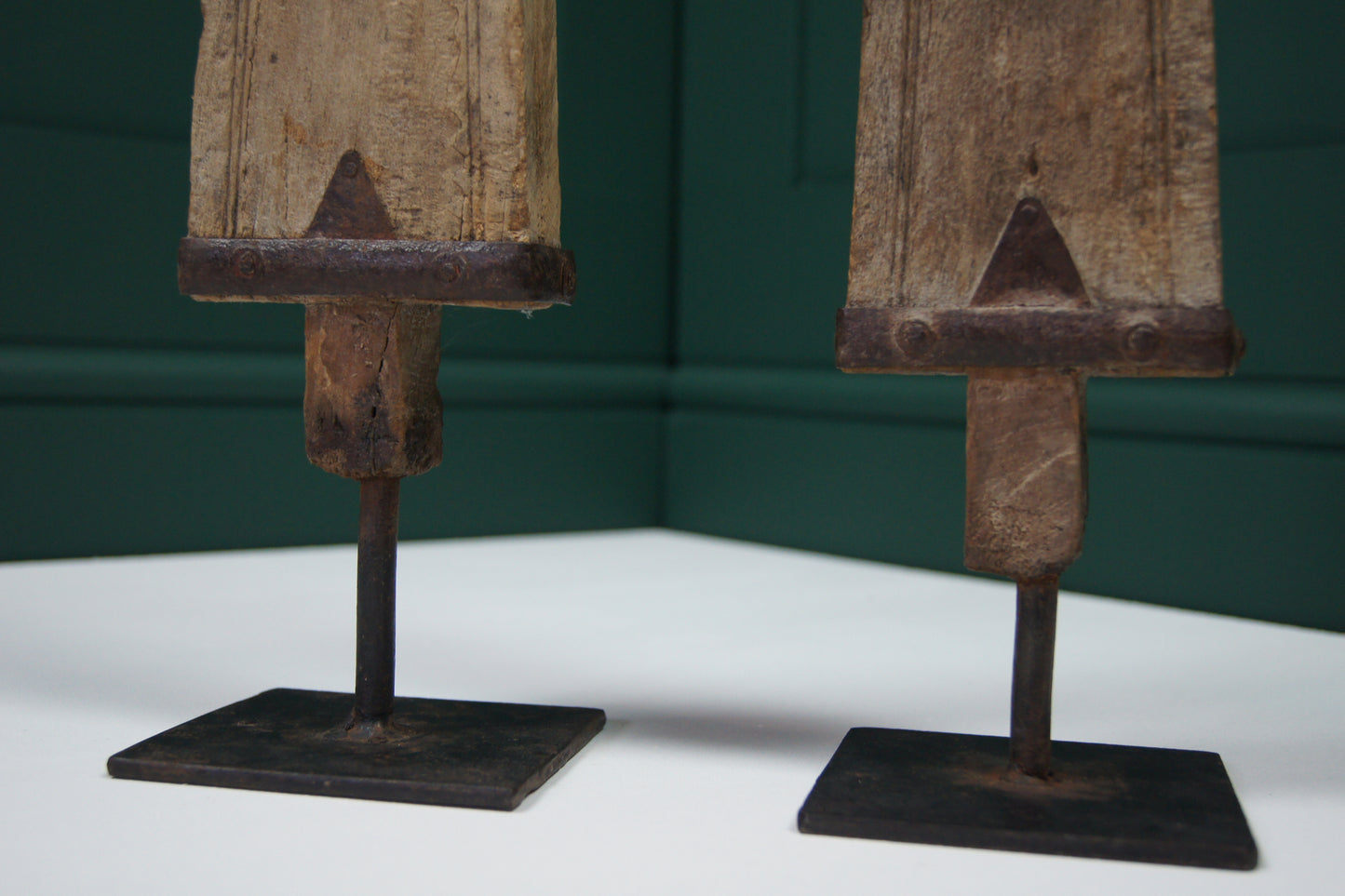 A Pair of Decorative Wooden Sculptures