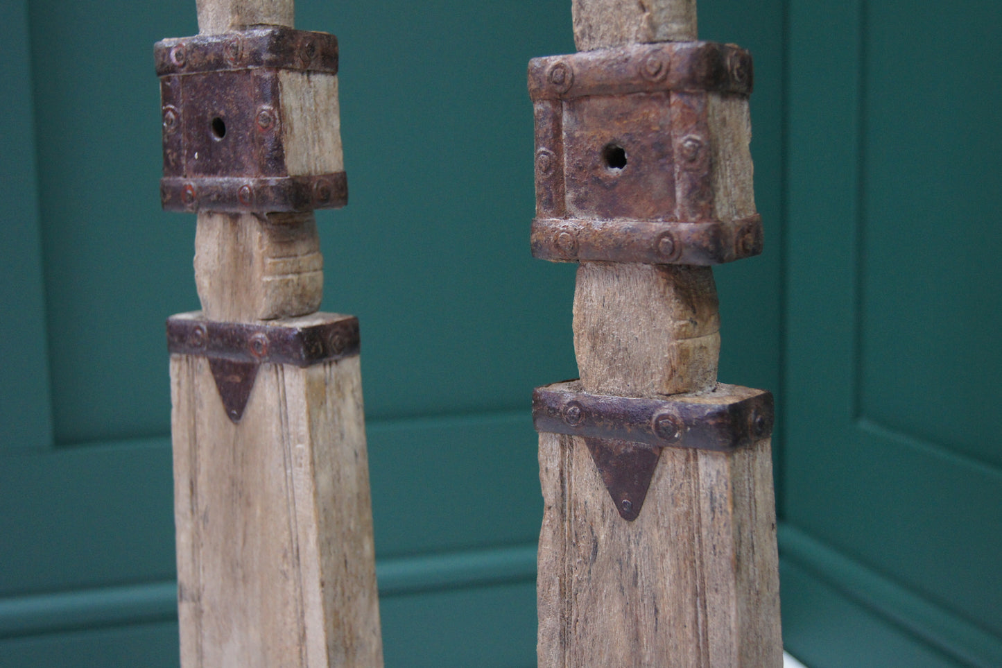 A Pair of Decorative Wooden Sculptures