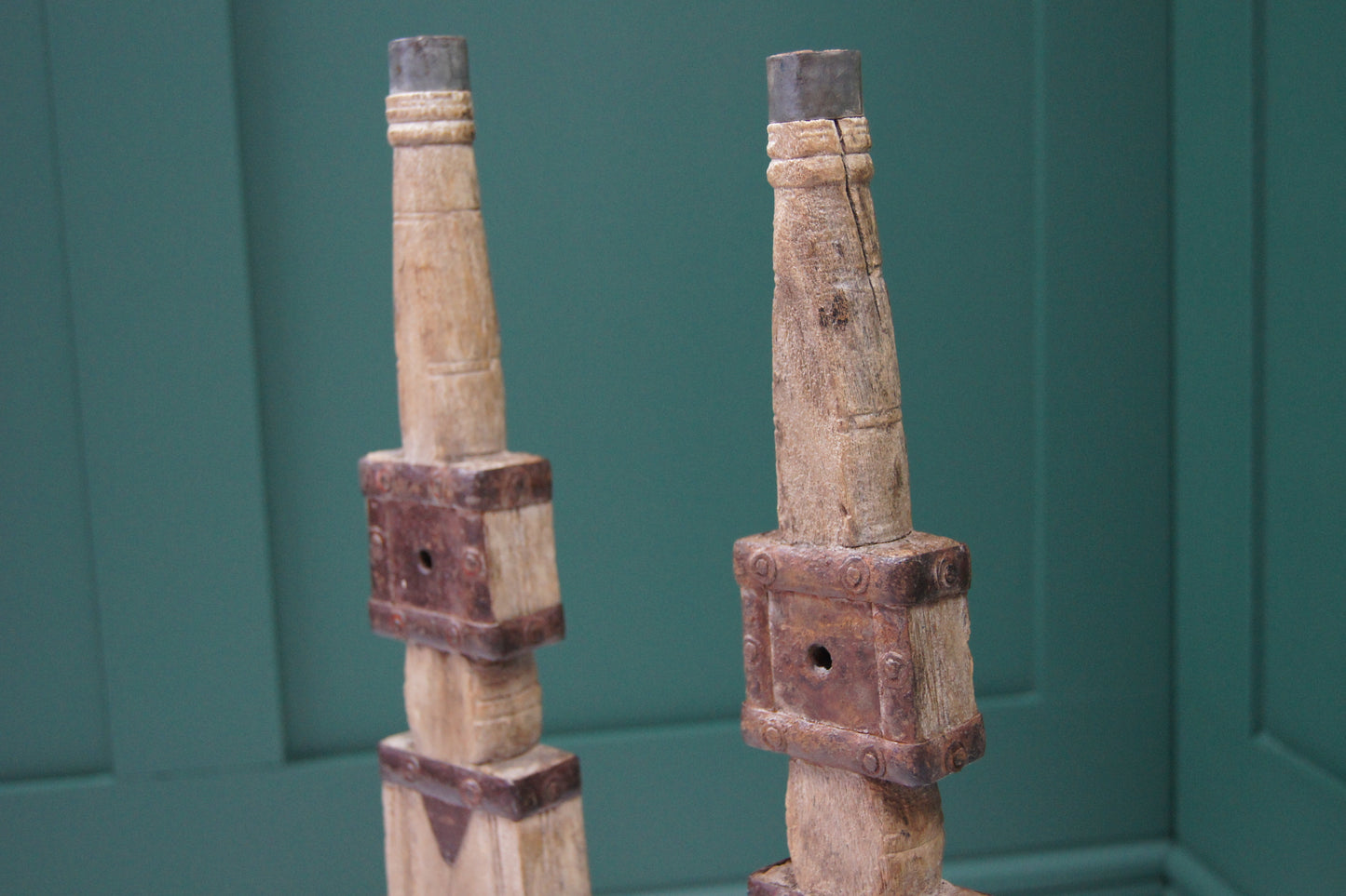 A Pair of Decorative Wooden Sculptures