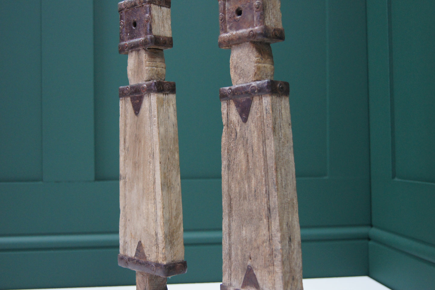 A Pair of Decorative Wooden Sculptures