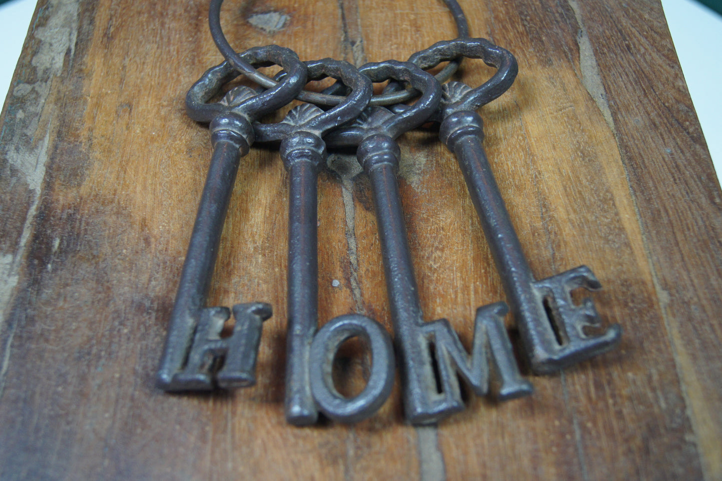 Set of 4 Large Cast Iron 'HOME' Keys