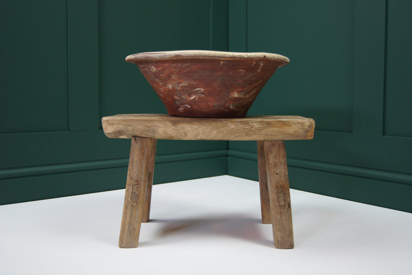 Antique Redware Dairy Bowl