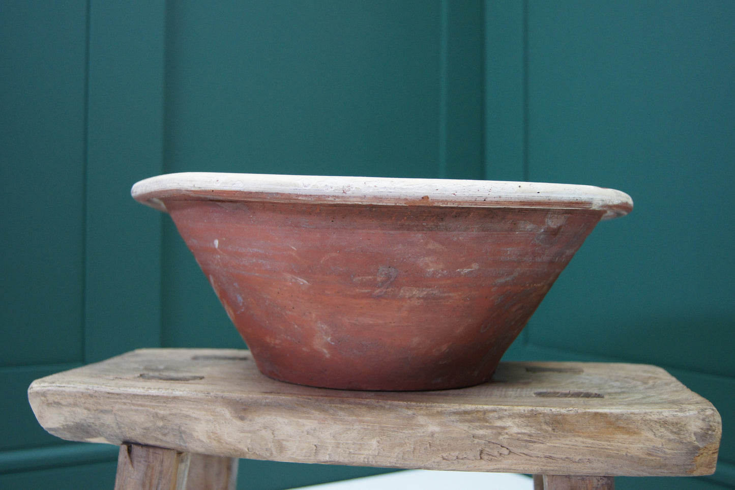 Antique Redware Dairy Bowl