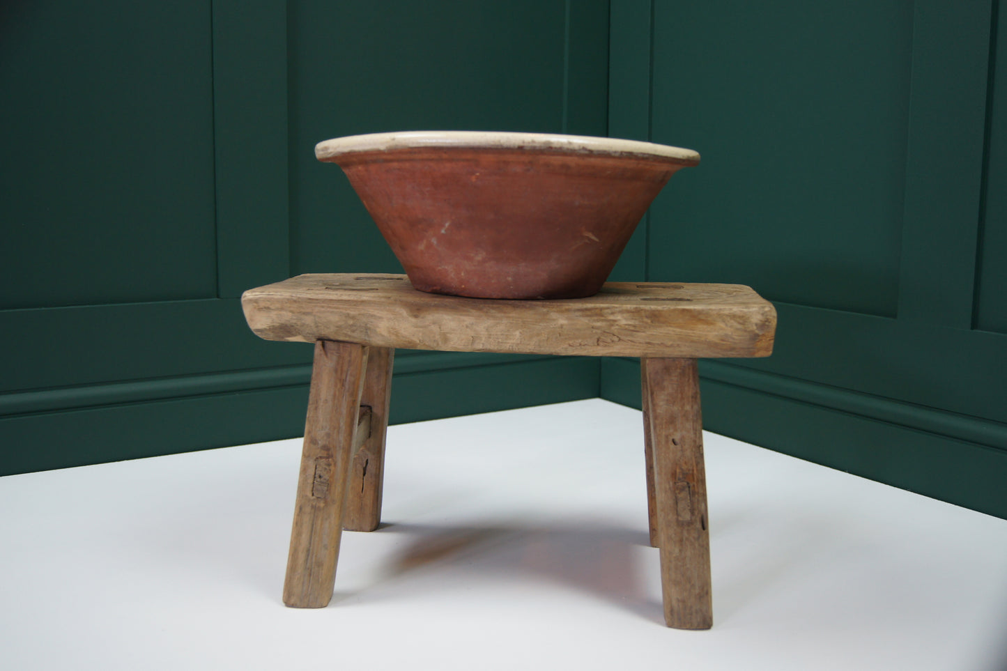 Antique Redware Dairy Bowl