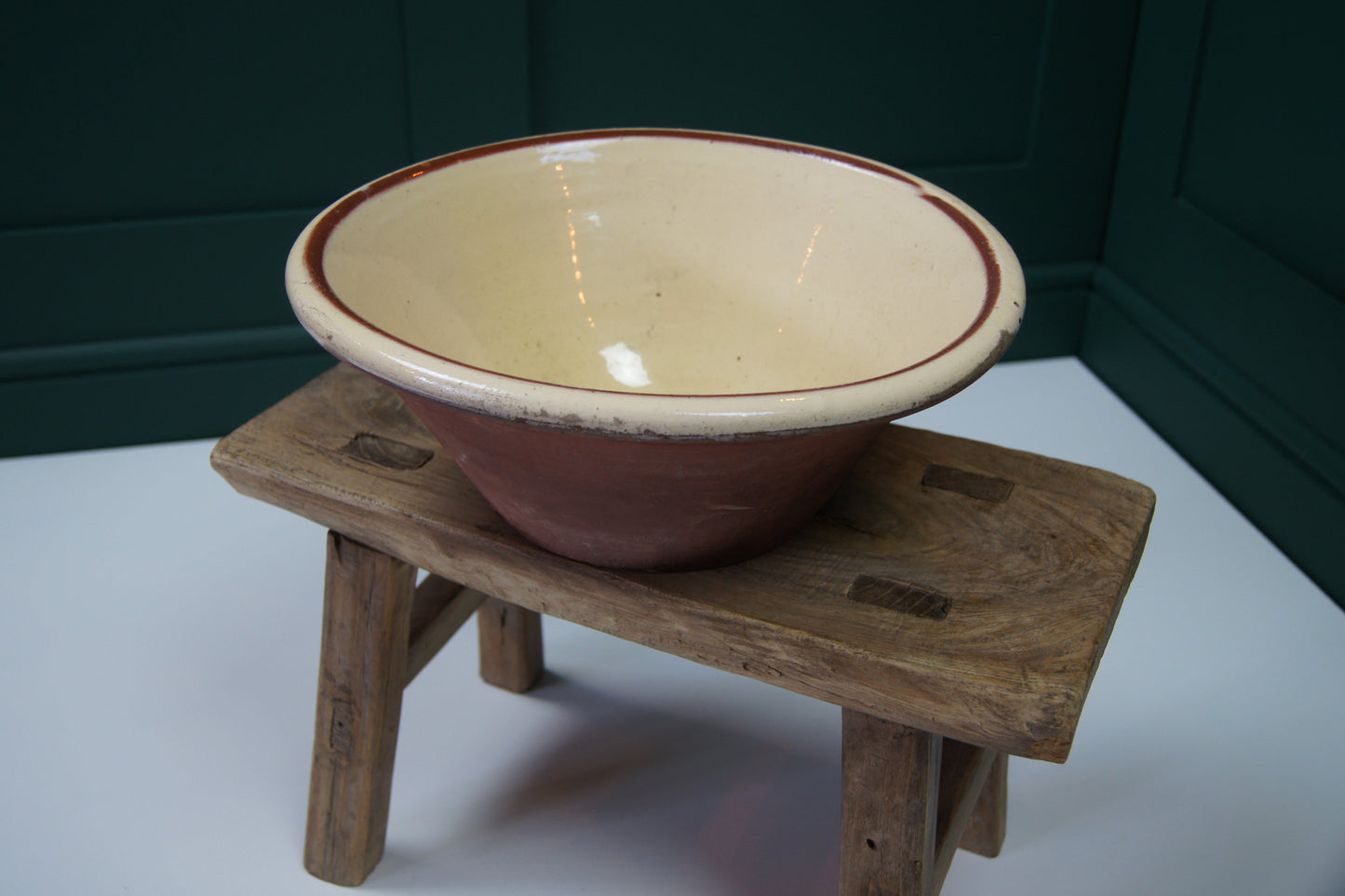 Antique Redware Dairy Bowl