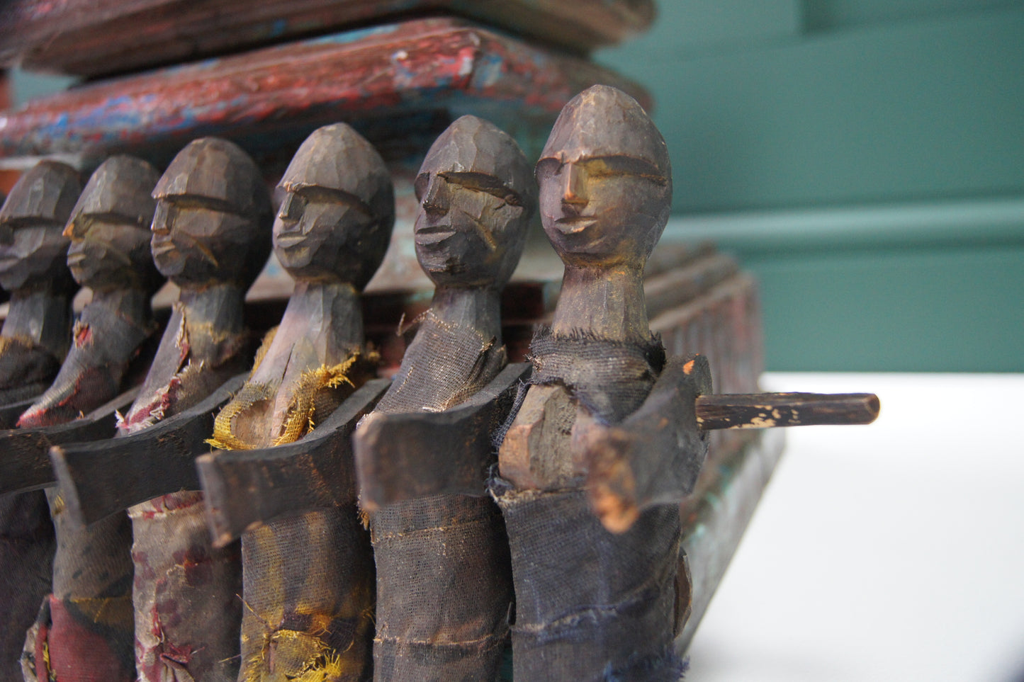 Antique Hand Carved Wooden Puppets