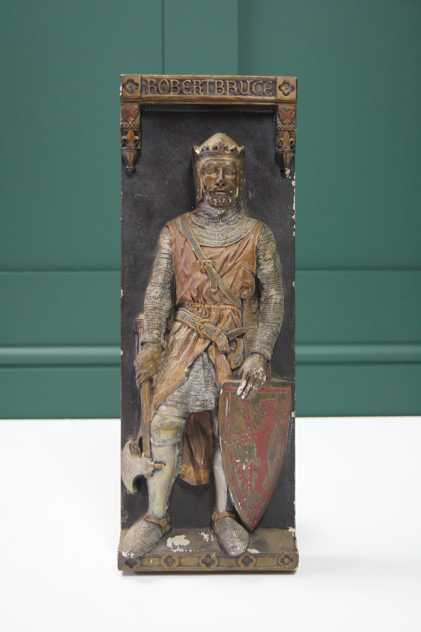Cast Plaster Plaque Depicting Robert the Bruce