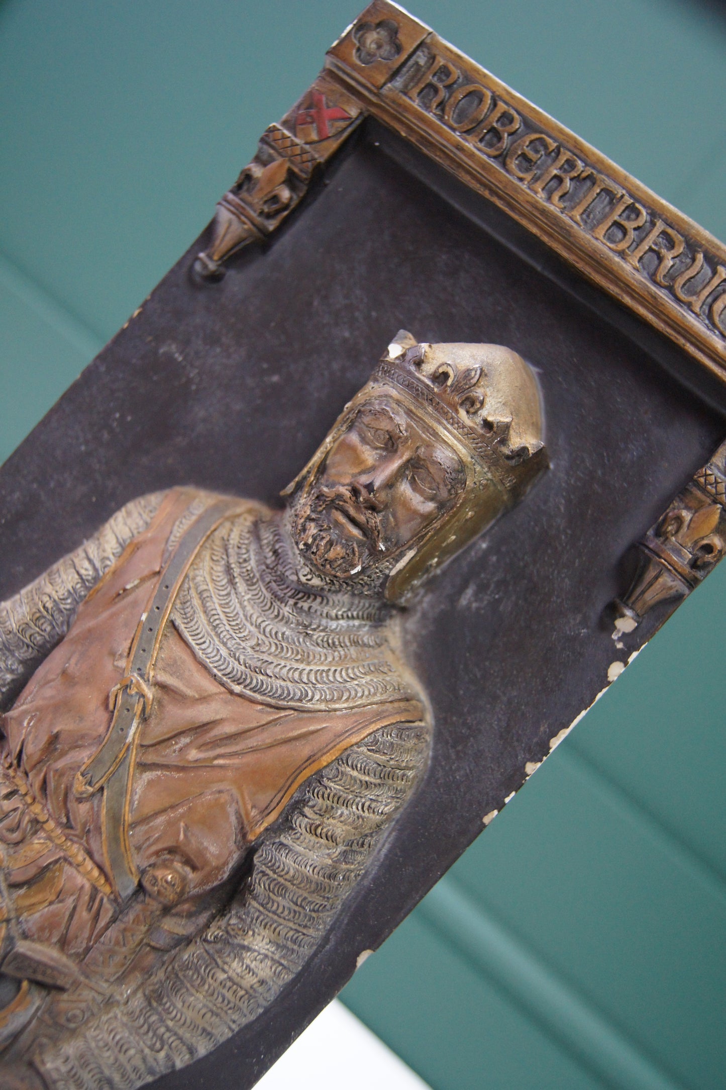 Cast Plaster Plaque Depicting Robert the Bruce